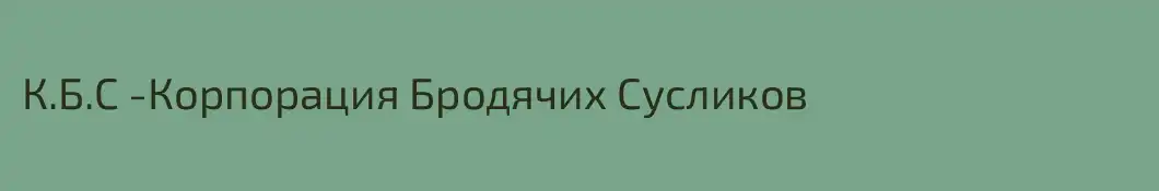 К.Б.С -Корпорация Бродячих Сусликов